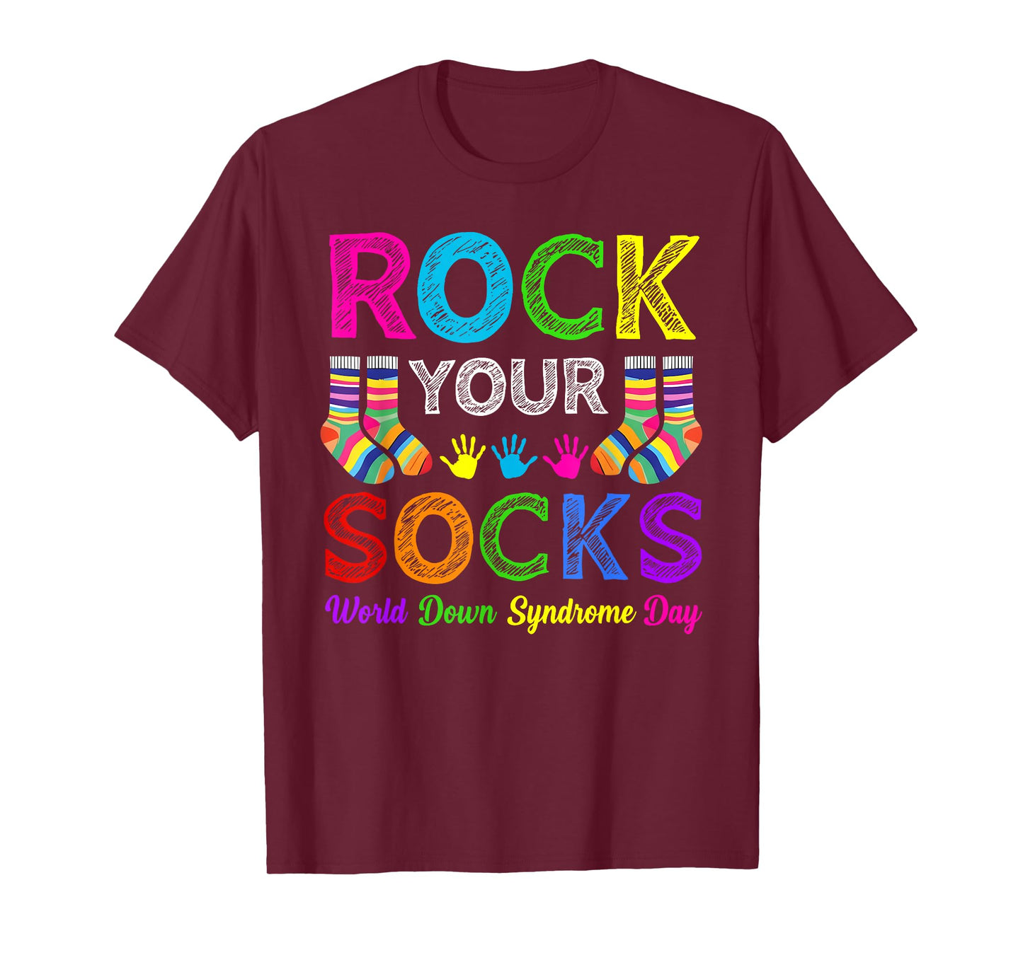 World Down Syndrome Day Rock Your Socks Awareness Support T-Shirt