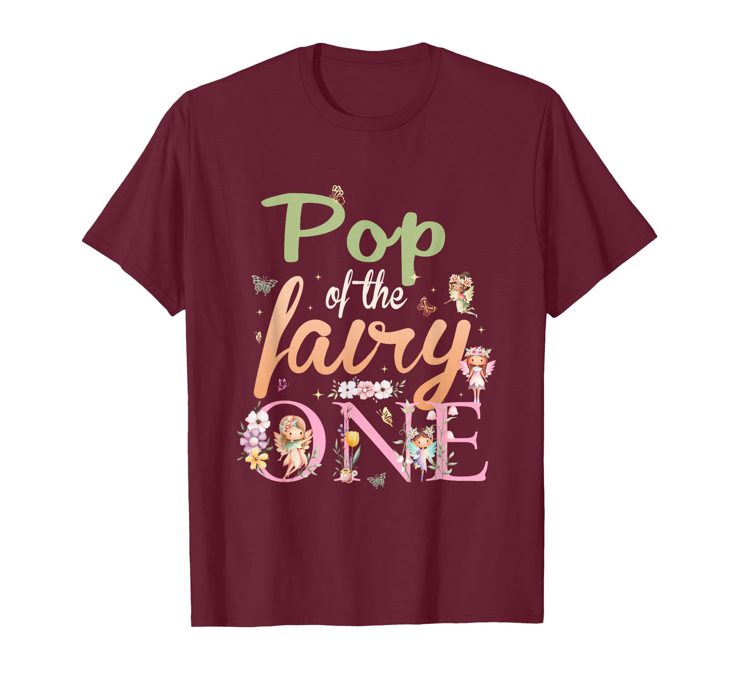 Pop of The Fairy One 1St Birthday Girl Family Matching T-Shirt