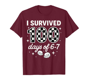 Funny 67 100th Day of School Teacher 100 Days 6 7 Meme 6-7 T-Shirt