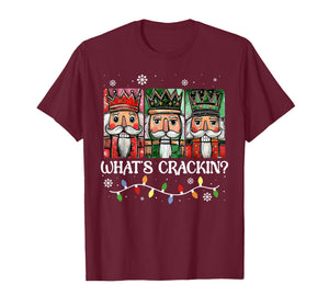 Christmas Nutcracker Whats Crackin Funny Xmas Men Women Kids T-Shirt