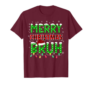 Bruh Christmas Kids Teens Boys Funny Christmas Humor Meme T-Shirt