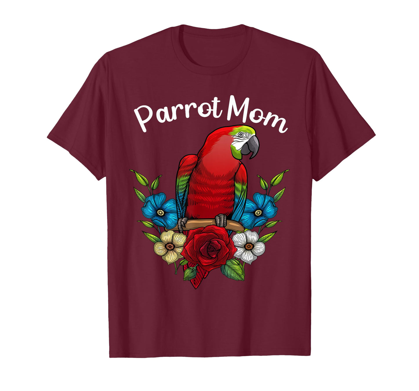 Cool Parrot Art for Women Girls Tropical Bird Parrot Lovers T-Shirt