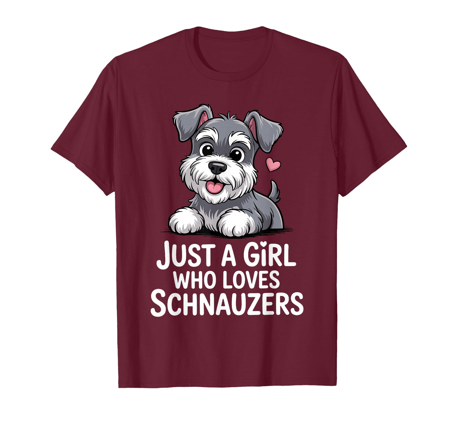 Best Schnauzer Art for Women Girls Kids Mini Schnauzer Lover T-Shirt