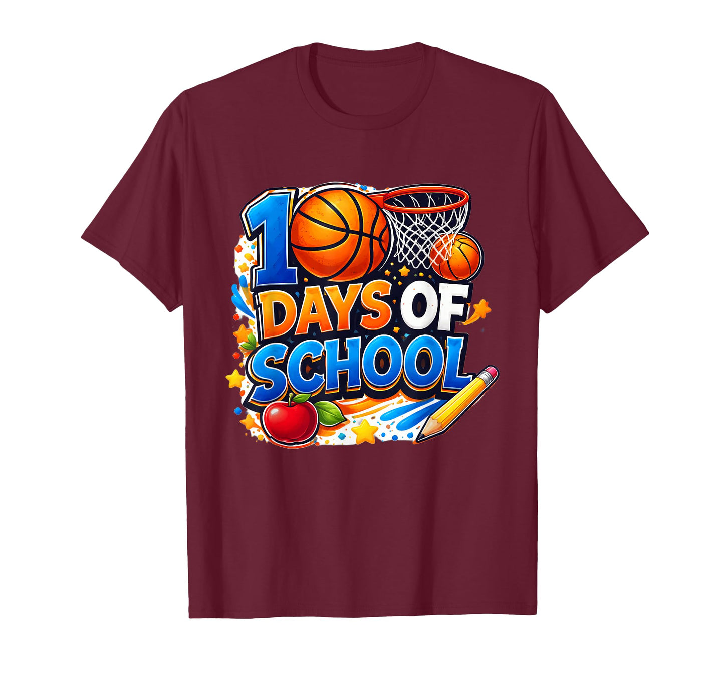 100th Day of School Kid Basketball 100th Days of School Boys T-Shirt