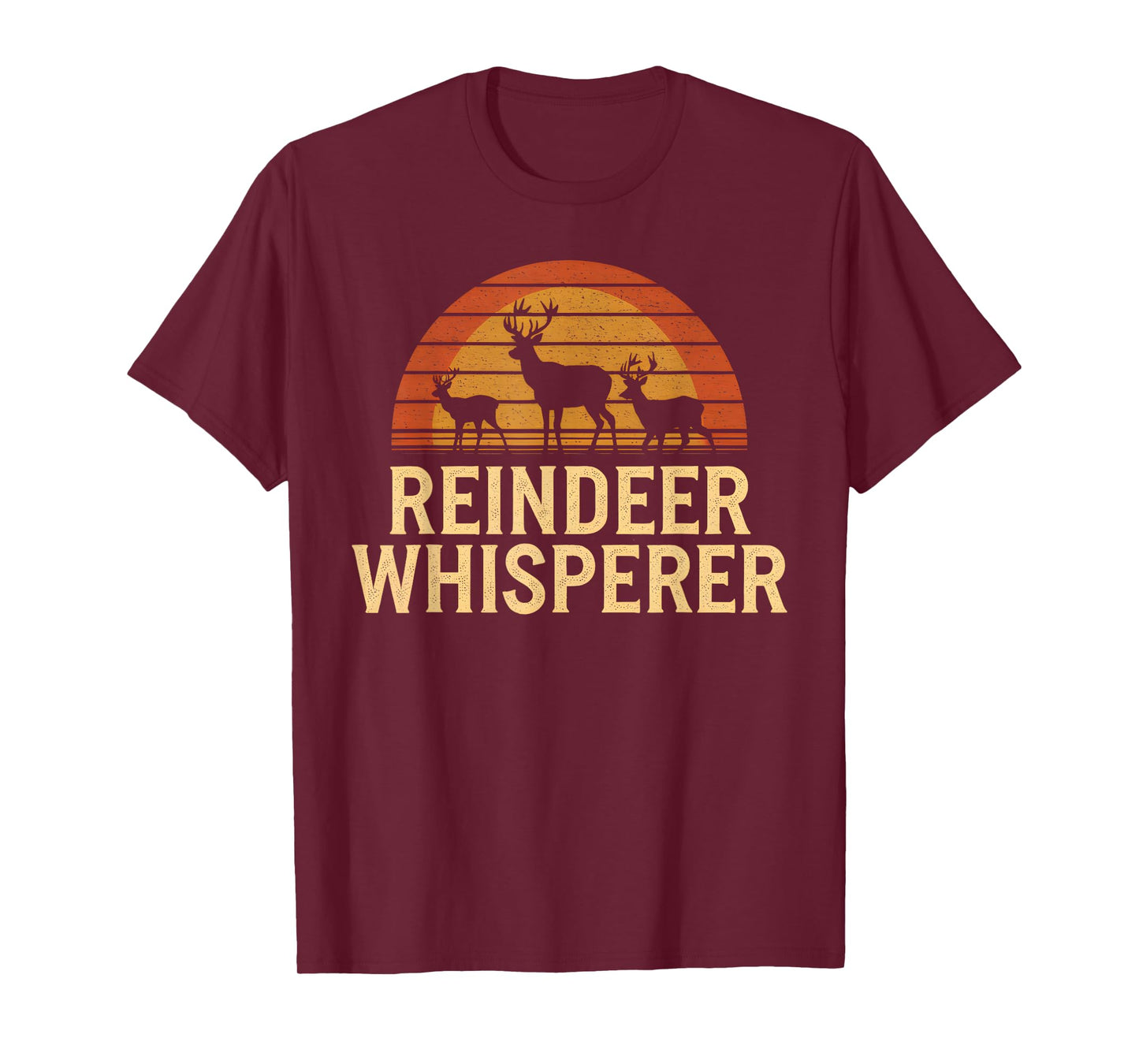 Reindeer Whisperer Retro Vintage Reindeer Lover T-Shirt