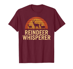 Reindeer Whisperer Retro Vintage Reindeer Lover T-Shirt
