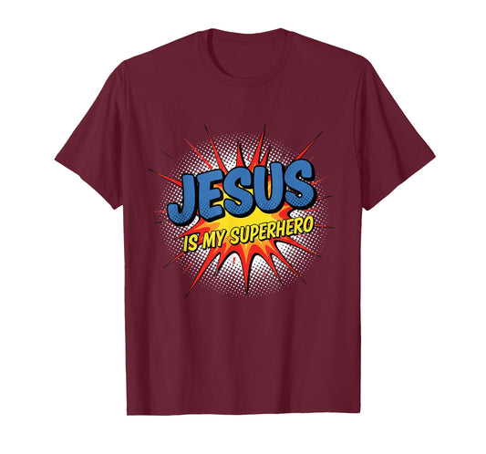 Christian Jesus is My Superhero Comic Pop Art T-Shirt