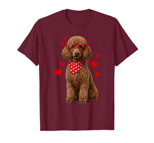 Poodle Valentines Day Dog Lover Heart T-Shirt