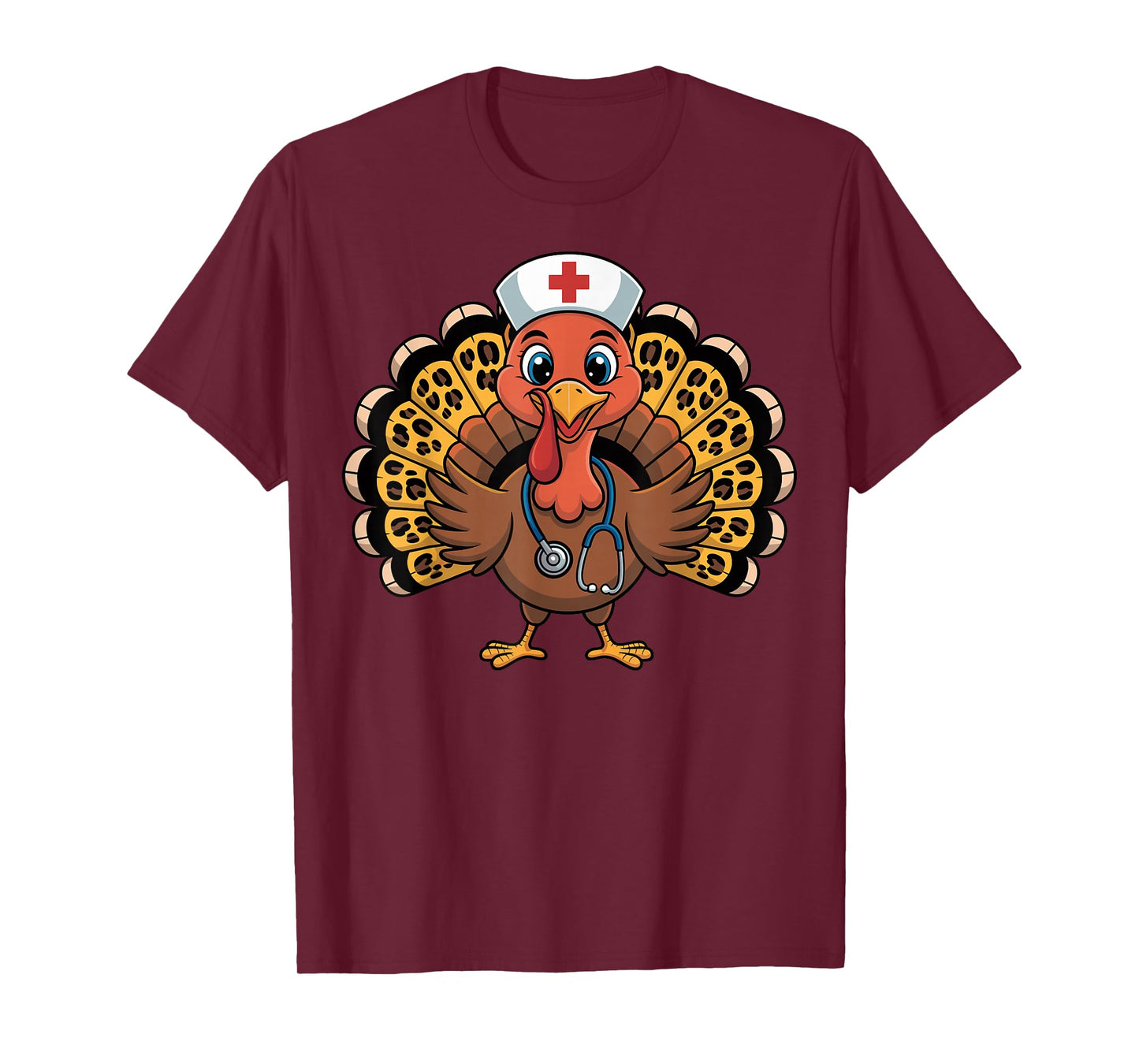 Thanksgiving Nurse Turkey RN ICU ER NICU Nurse Scrub T-Shirt
