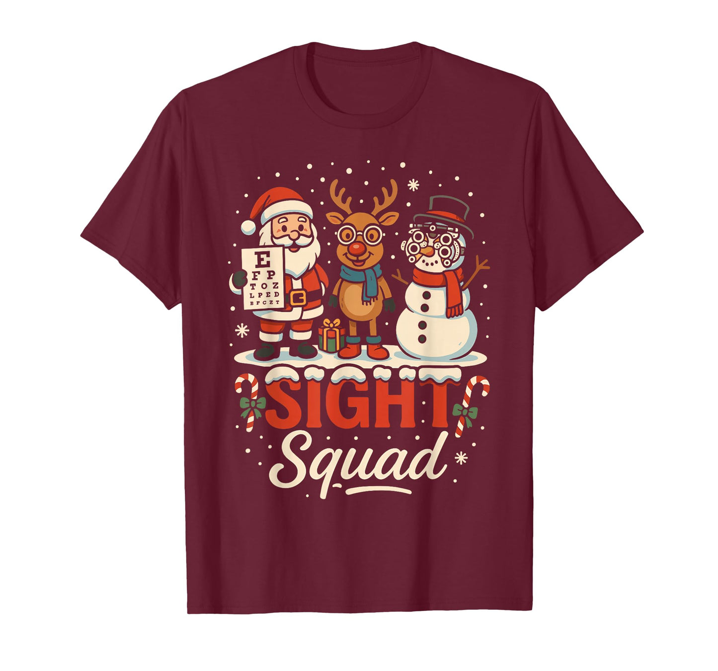 Optometry Christmas Ophthalmologist Funny Optician Christmas T-Shirt