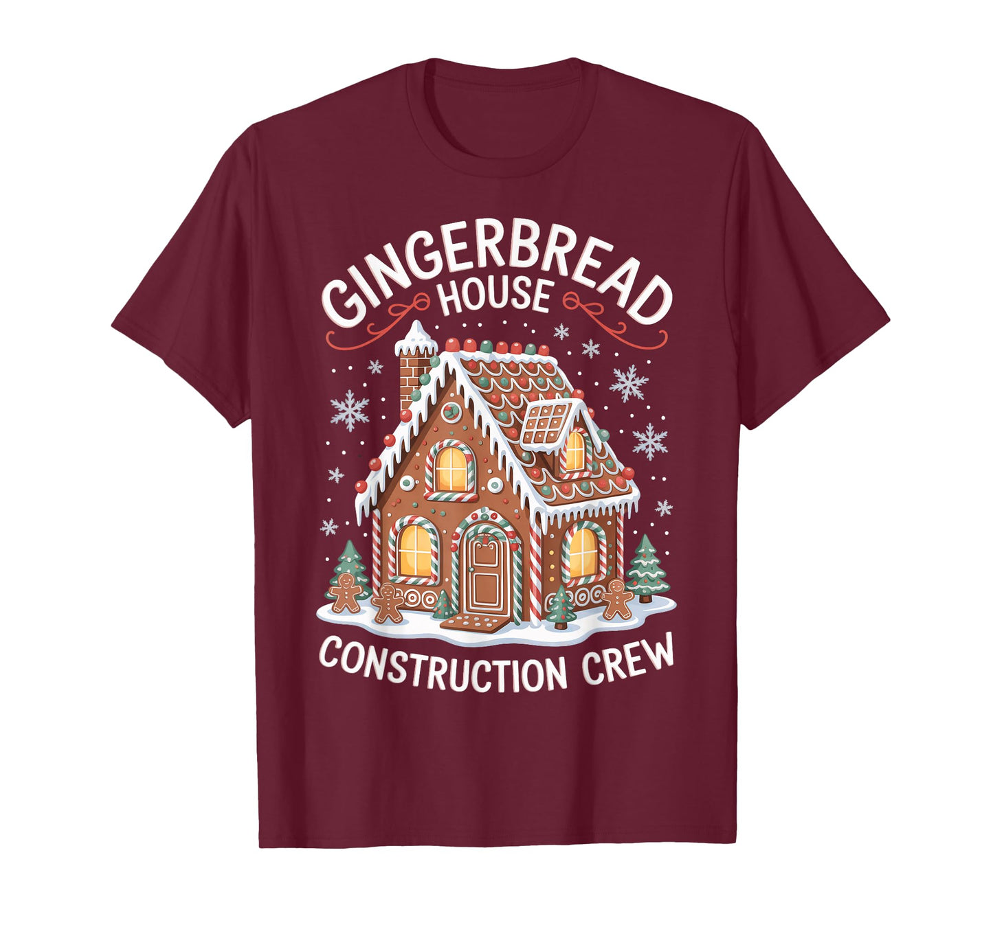 Gingerbread House Construction Crew Christmas Baking Lovers T-Shirt