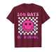 100 Days of School Happy Face Peace Vintage 100th Day Kids T-Shirt