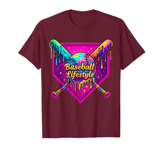 Baseball Lifestyle 101 Apparel Youth Baseball Drip Ice Cream T-Shirt