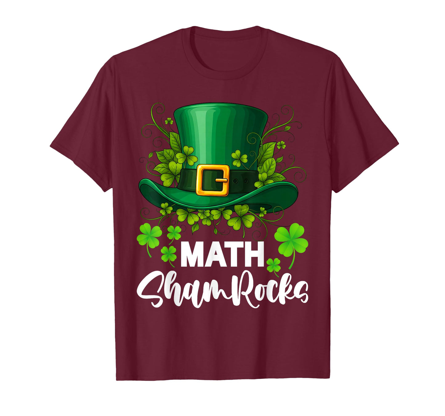 Math Shamrocks St. Patrick's Day School T-Shirt