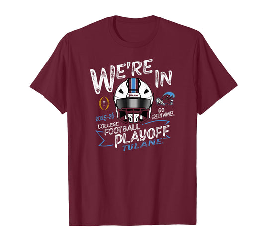 Tulane Green Wave CFP College Football Playoff 2025-26 T-Shirt