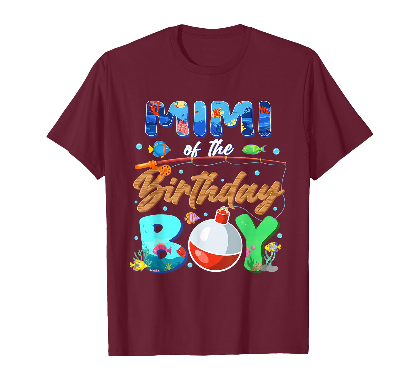 Mimi of The Birthday Boy Fishing Family Matching Bday T-Shirt