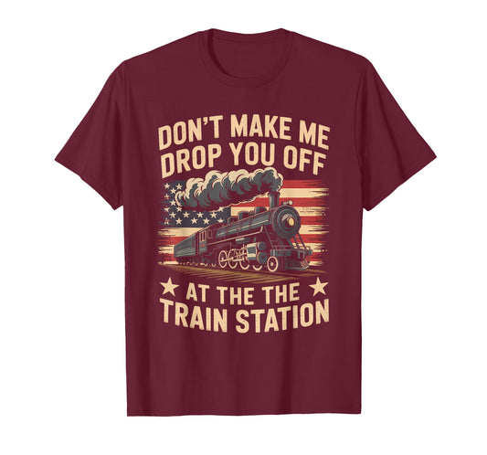 Train Station Yellowstone Take Them Train Conductor Costume T-Shirt