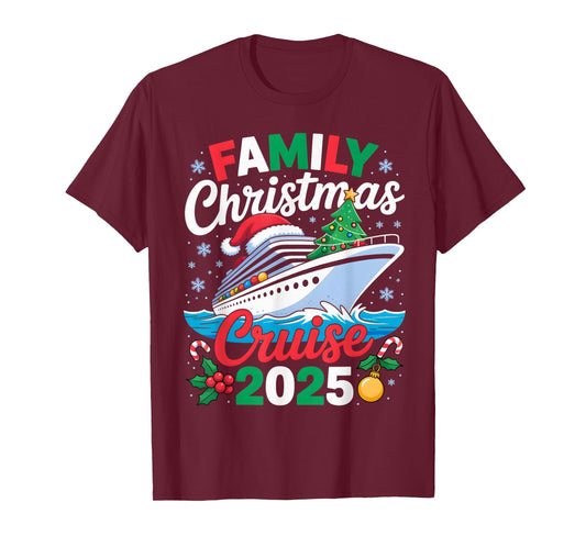 Family Christmas Cruise 2025 Matching Holiday Cruise Men T-Shirt