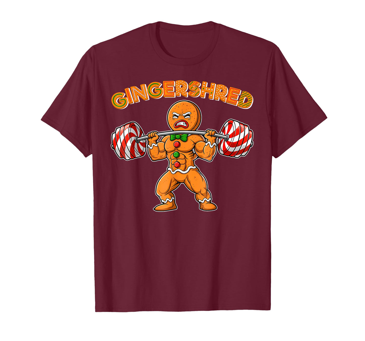 GingerShred Gingerbread Workout Pjs Christmas Xmas Men T-Shirt