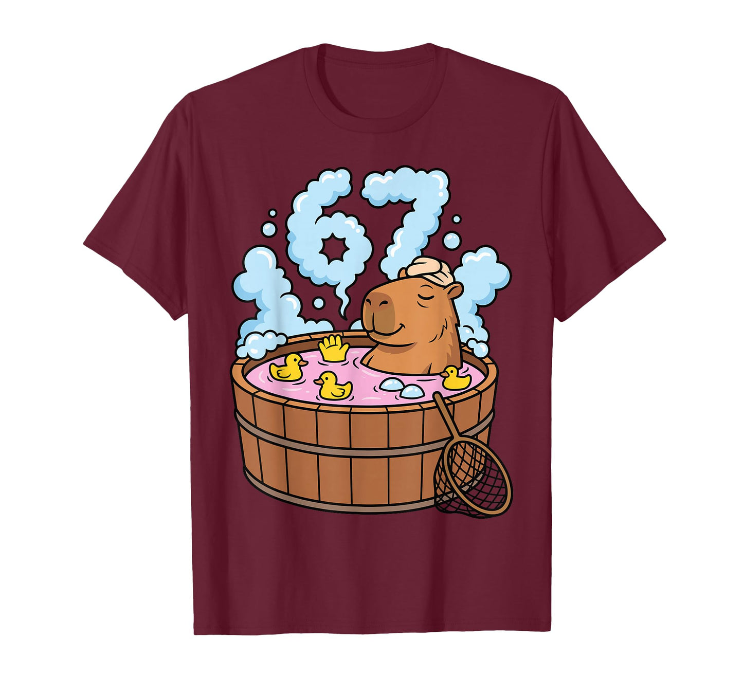 Capybara Bath Tub 67 Relaxed Funny Meme Animal T-Shirt