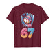 Baseball Drip Number 67 Player 67th Birthday Ice Cream 67 T-Shirt