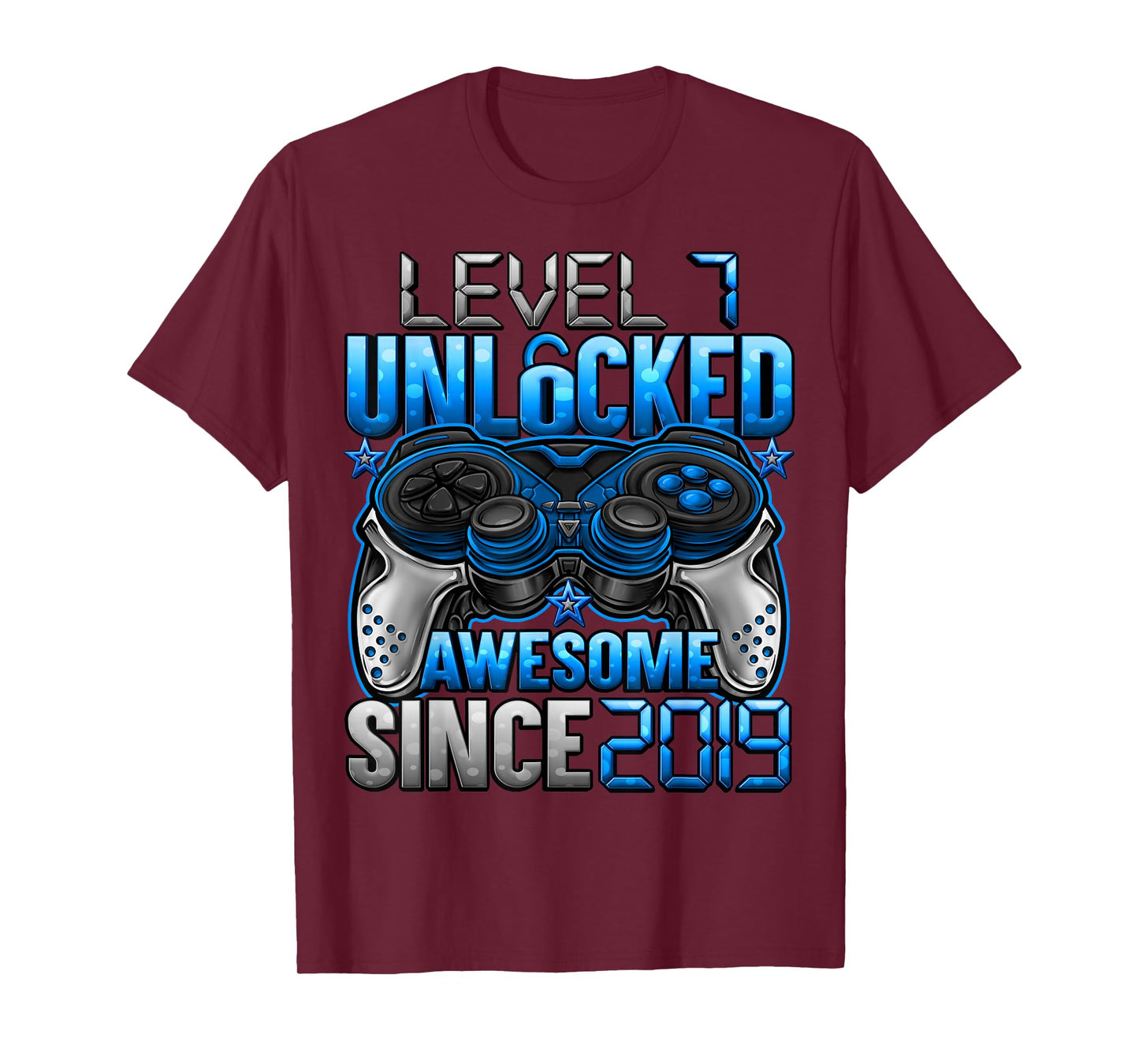 Level 7 Unlocked 7 Year Old Gifts for Boys 7th Birthday Boy T-Shirt