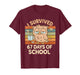 I Survived 67 Days of School Funny Coffee Owl School Teacher T-Shirt