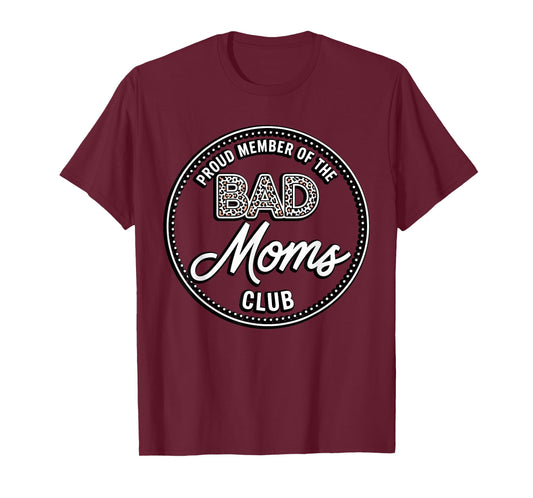 Proud Member of The Bad Mom Club Funny Mothers Day Leopard T-Shirt