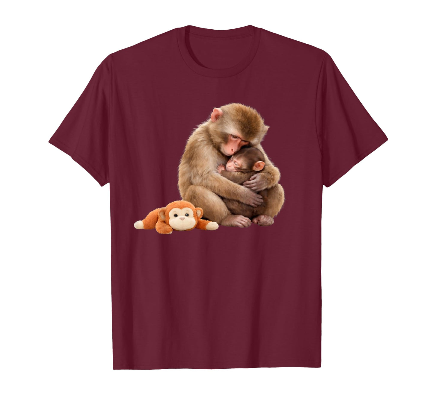 Punch The Monkey Cuddling Stuffed Animal Meme Viral Internet T-Shirt