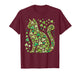 Shamrock Cat St Patricks Day Teens Girls Women Graphic T-Shirt