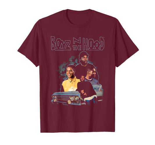 Boyz n The Hood Black and Blue Photo Collage Vintage Movie T-Shirt
