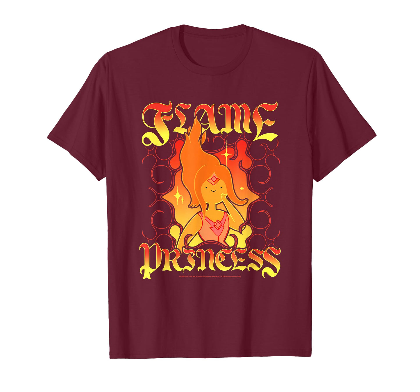 Adventure Time Flame Princess Medieval Text Funny Cartoon T-Shirt