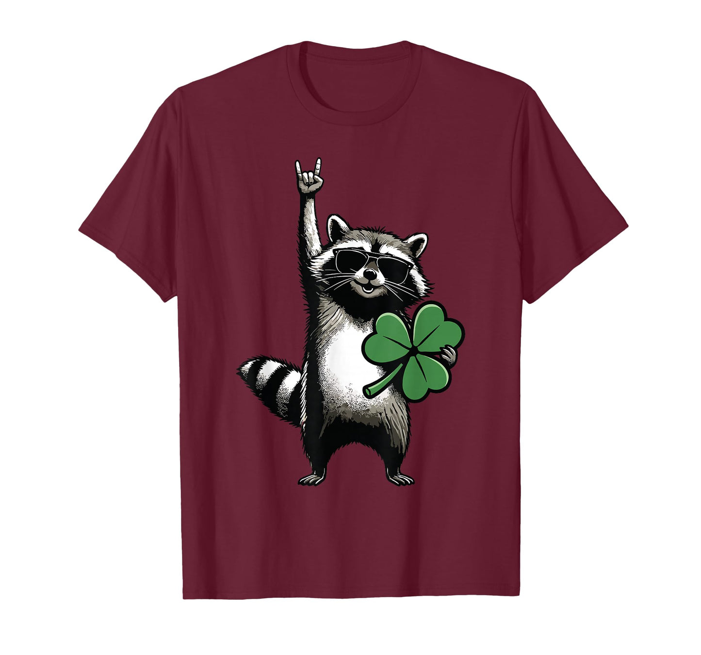 Raccoon Irish Men Women Kids Funny St. Patrick's Day T-Shirt
