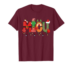 MICU Medical Intensive Care Unit Nurse RN Christmas Lights T-Shirt