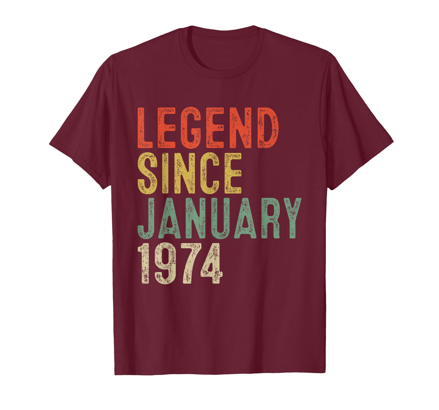 Legend Since January 1974 52nd Birthday Gifts 52 Year Old T-Shirt