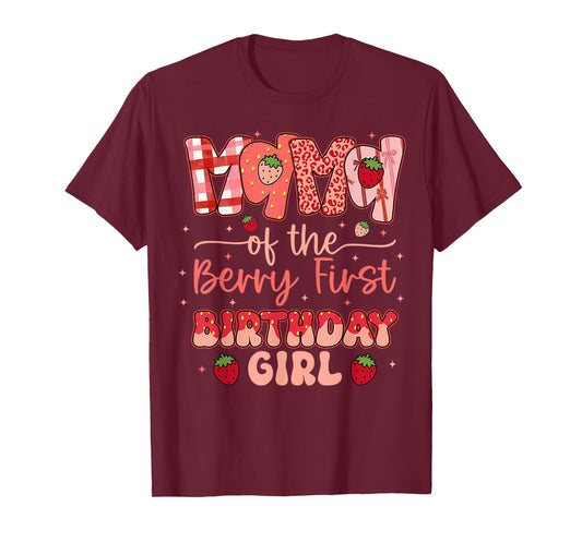 Mama of The Berry First Birthday Girl Strawberry Mom Women T-Shirt