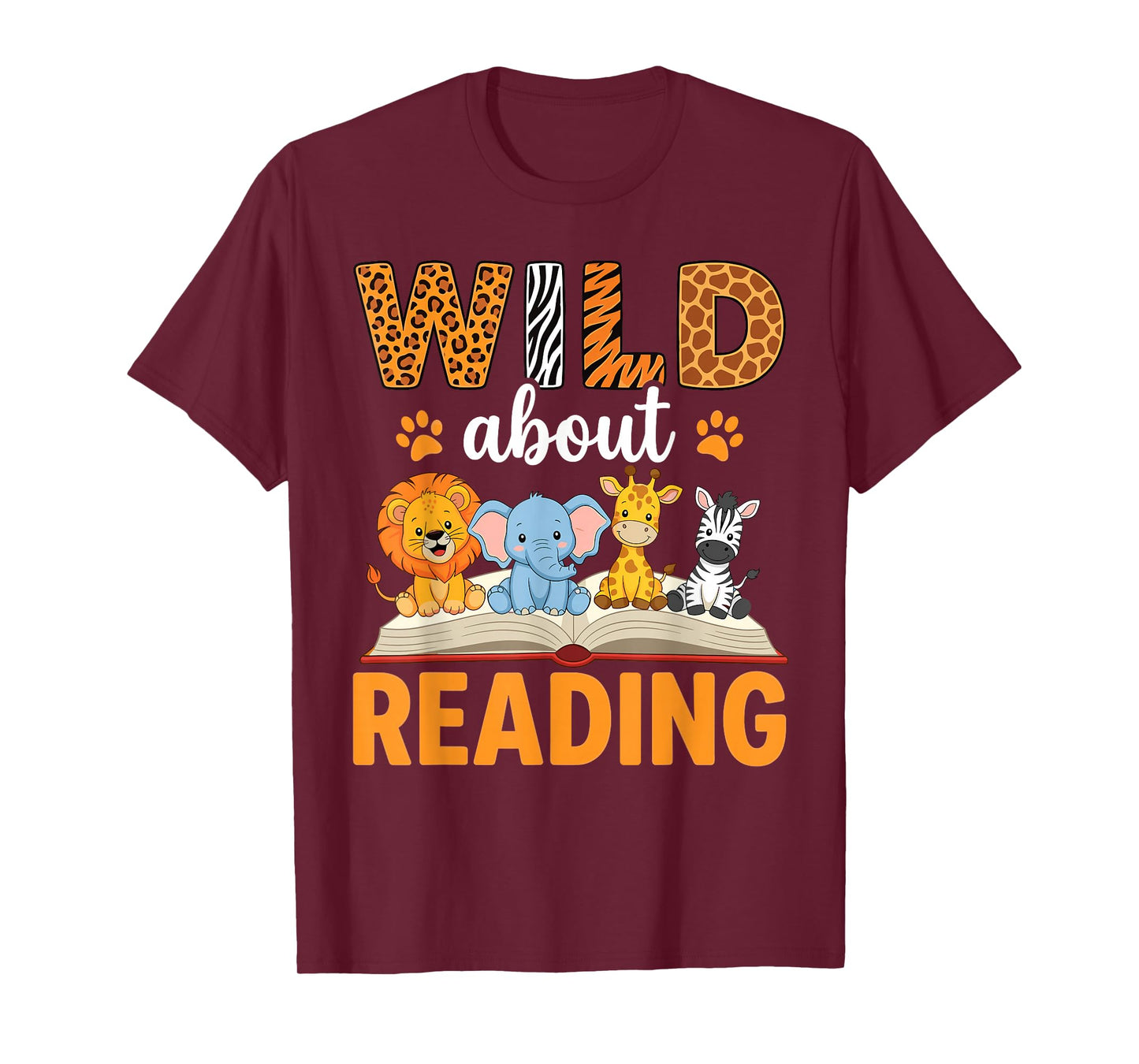 Wild About Reading Reading Books Lovers Reader Librarian T-Shirt
