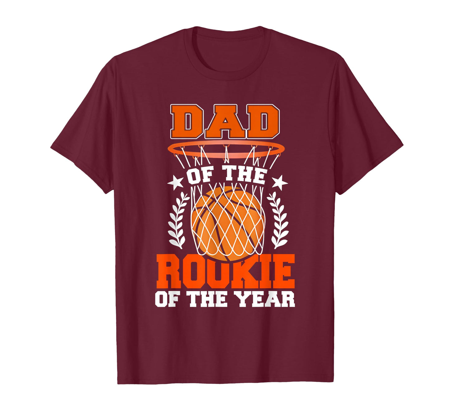 Dad of Rookie 1st Basketball Bday Theme Matching T-Shirt