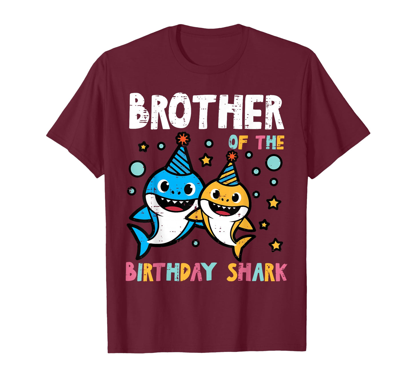 Brother of Birthday Shark Party Family Match Boys Kids Men T-Shirt