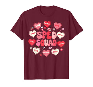 Retro Candy Heart Valentines SPED Teacher Special Education T-Shirt