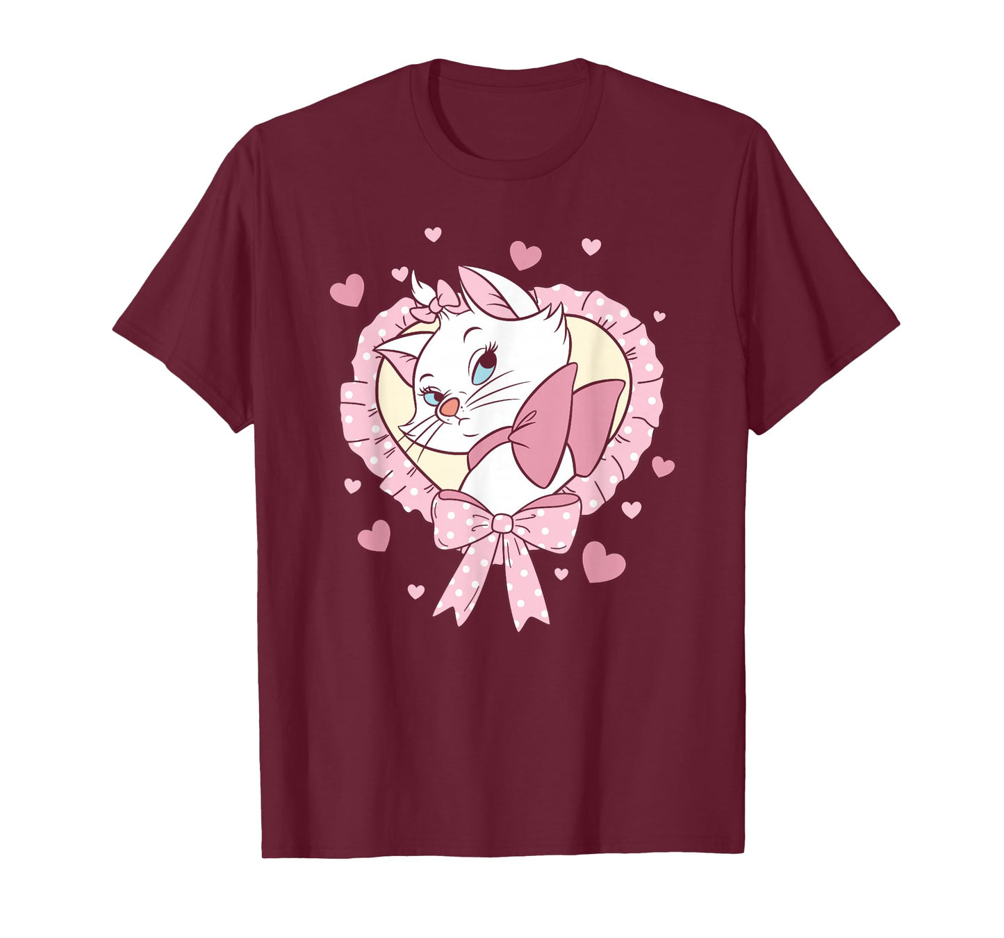 Disney The Aristocats Valentine's Day Marie Heart Frame T-Shirt