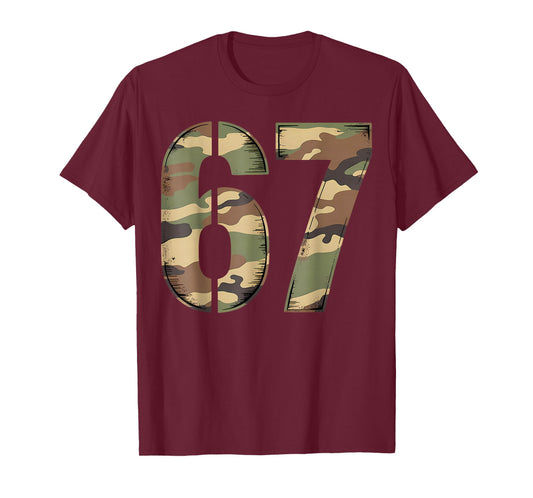 67 Hunting Camo Six Seven 6 7 Meme Camouflage 67 T-Shirt