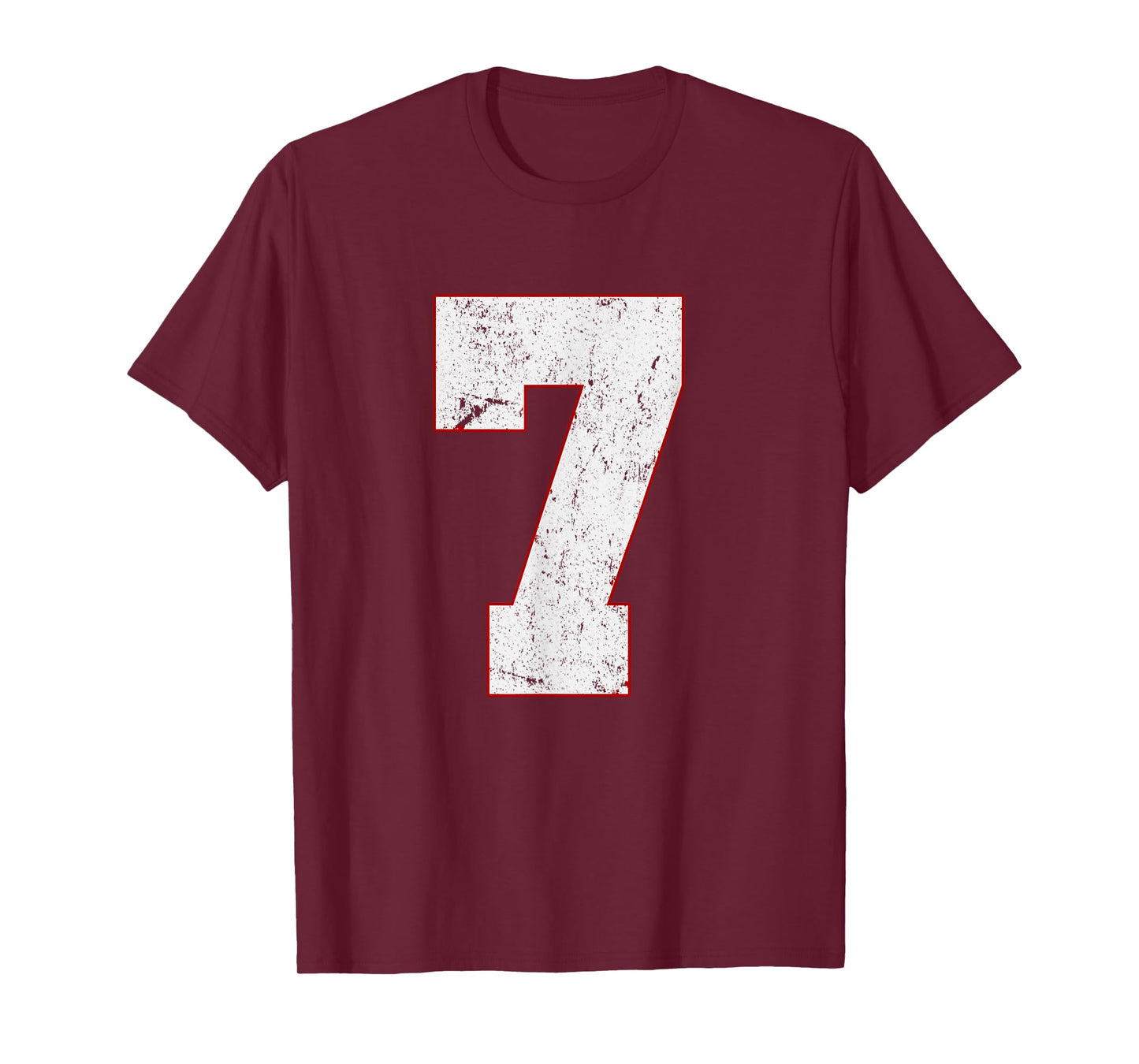 Number 7 Varsity Sports Team Jersey 7 Years Old 7th Birthday T-Shirt