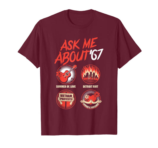 Funny 67 History Teacher Teacher 6 7 Funny Overuse '67 T-Shirt