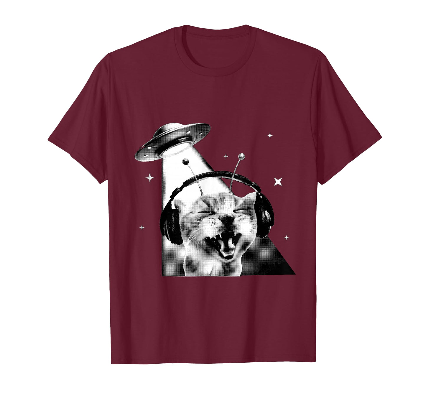 Funny Y2K Alien Cat Meme Retro Silly Cat Vintage Space Kitty T-Shirt
