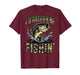 Youth Id Rather Be Fishing Camo Old School Bass Fish Funny T-Shirt