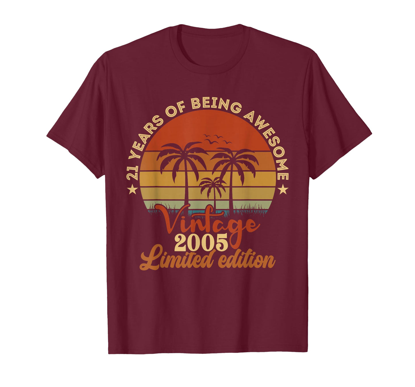 Vintage 2005 Limited Edition 21-Year-Old Male 21st Birthday T-Shirt