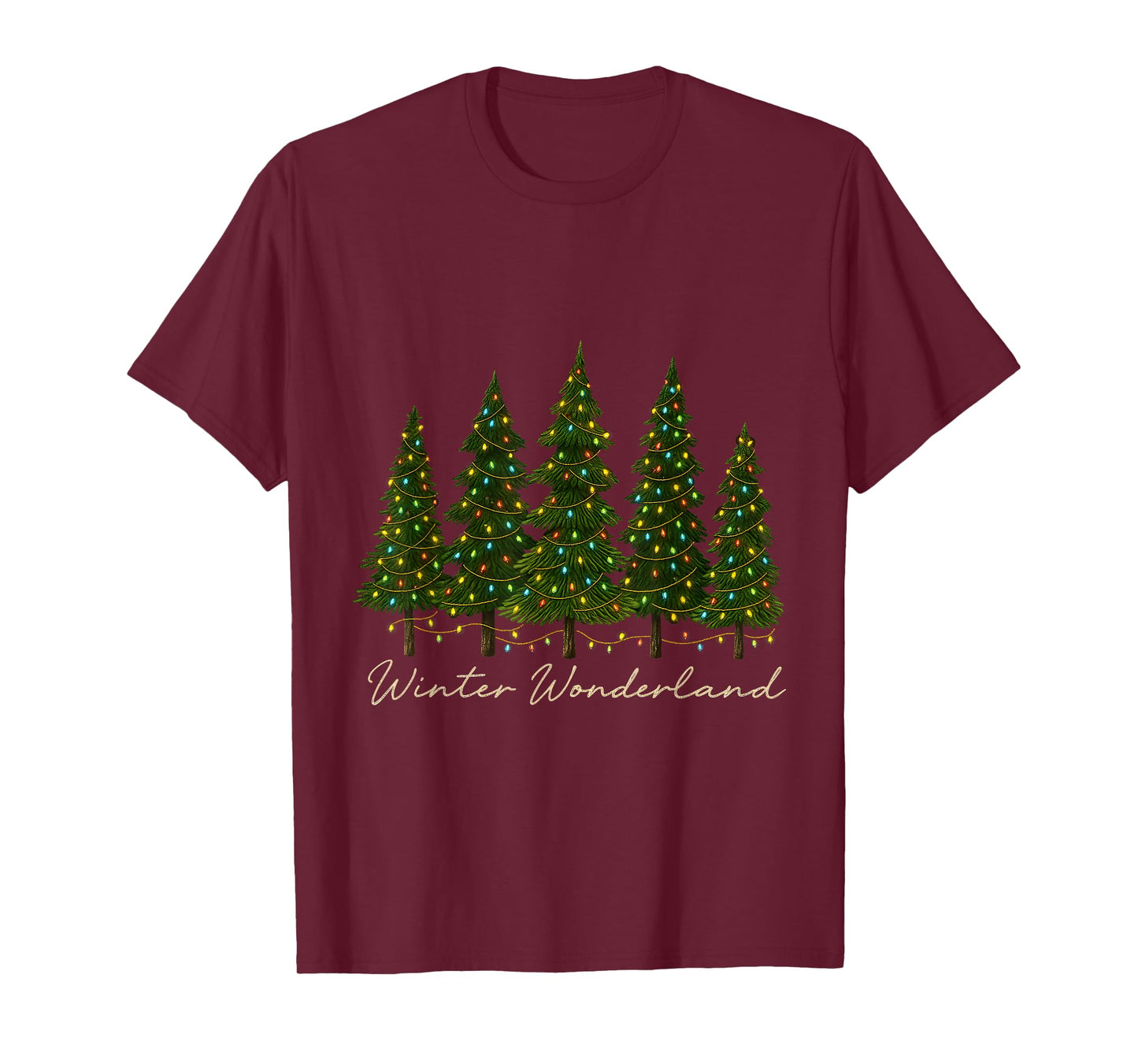 Winter Wonderland Christmas Tree Lights T-Shirt