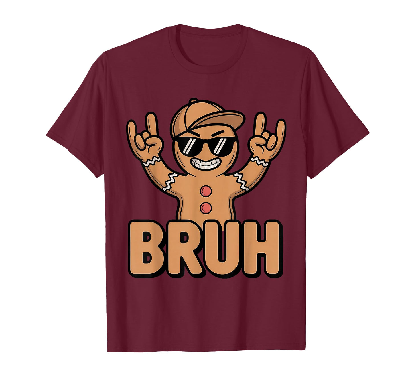Gingerbread Rock Bruh Funny Saying Meme Boys Men Christmas T-Shirt