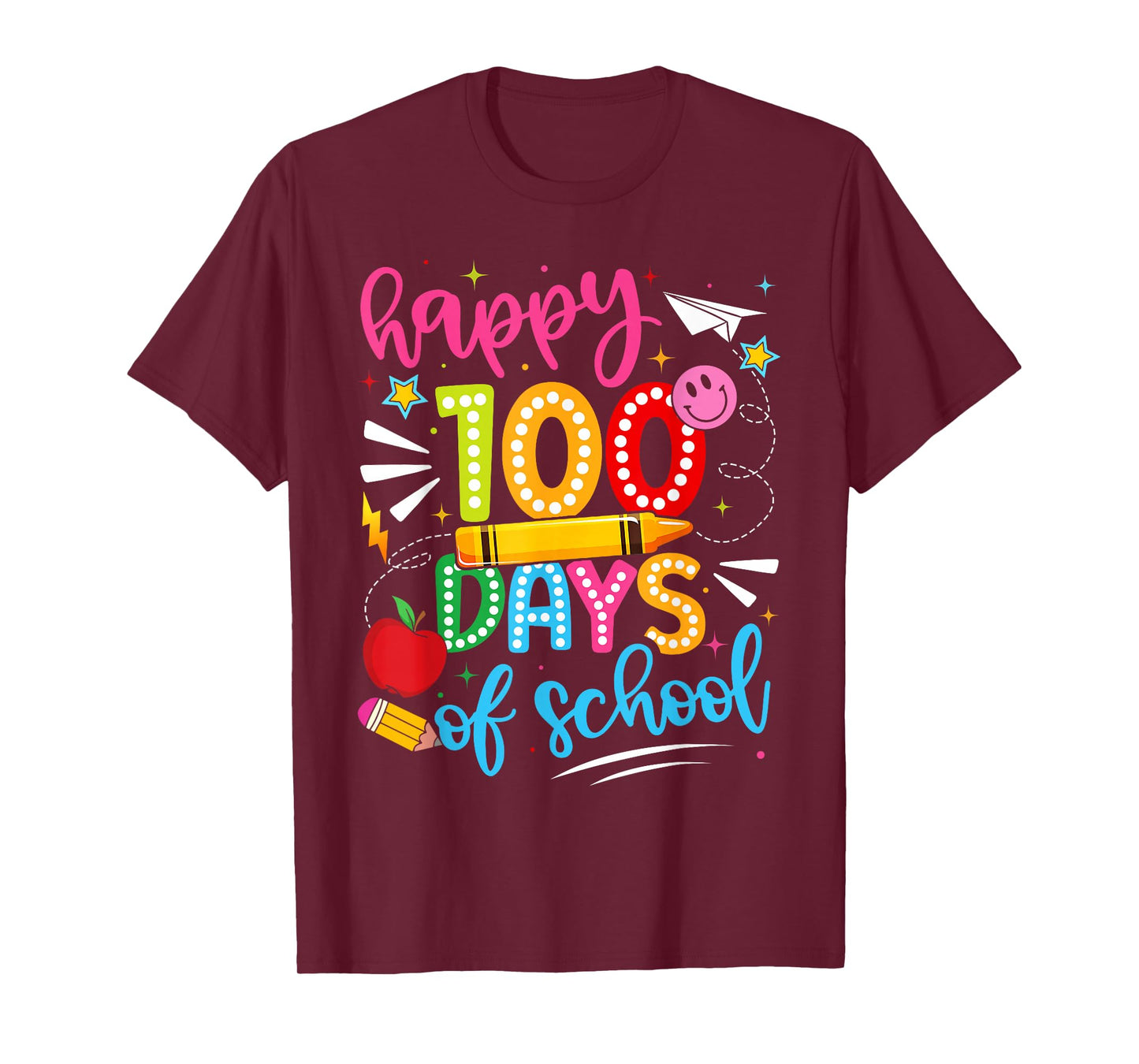 100th Day of School Happy 100 Days Teachers Boy Girl Kid T-Shirt